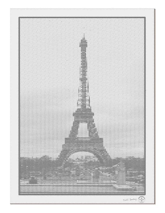 A0 Portrait Eiffel Tower