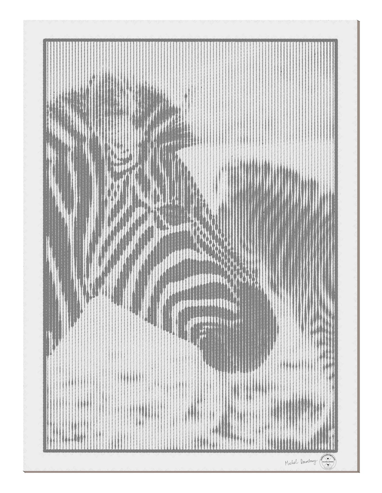 A0 Portrait Zebra Right Photograph: Michel Darebny Limited to 50